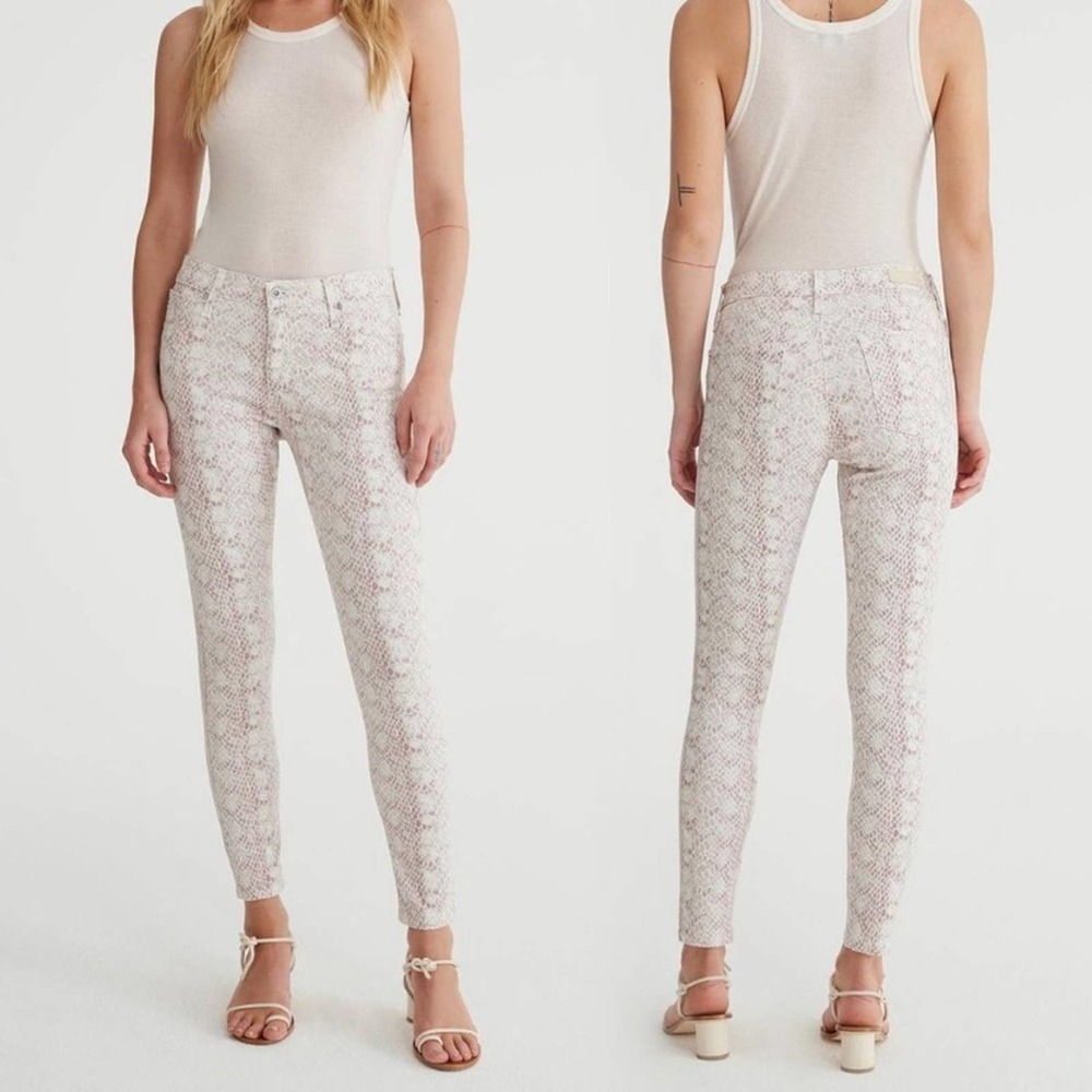 AG Adriano Goldschmied The Prima Ankle Snakeskin Jeans 27R